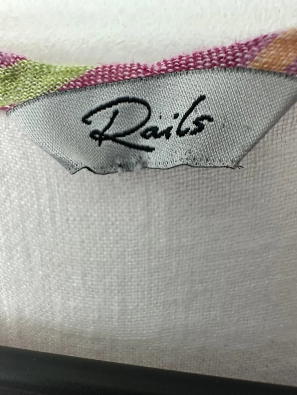 Rails Pink & Cream Striped Smocked-Waist Midi Spring/Summer Dress - Picture 9 of 12